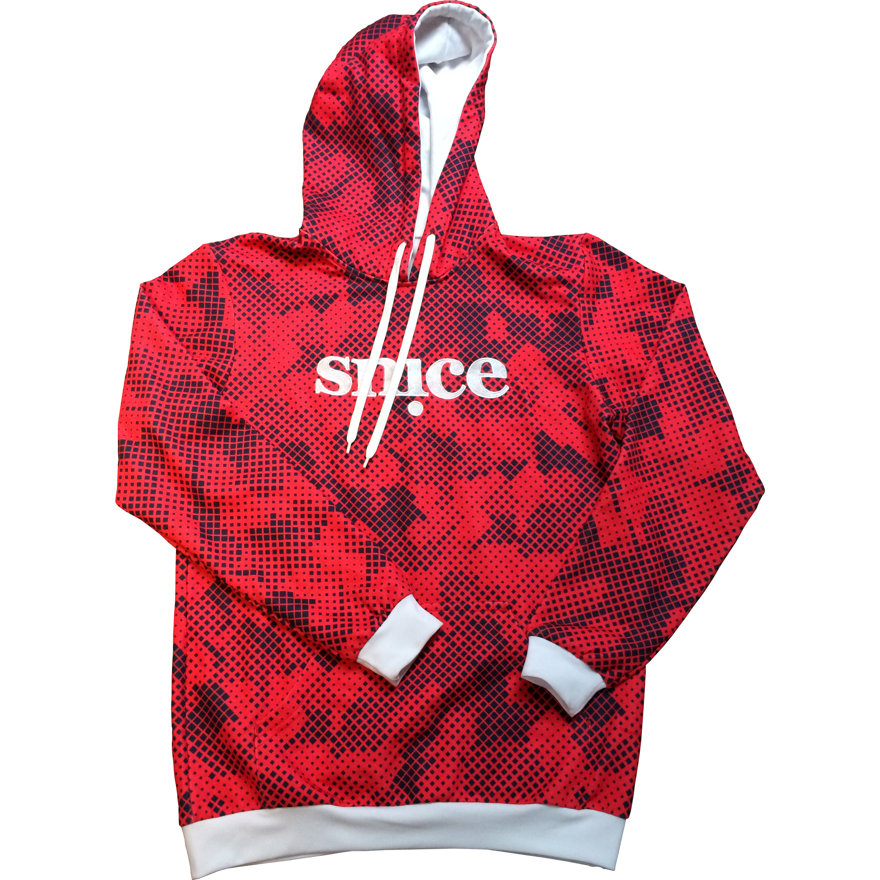 Hoodie mit vollflächigem Sublimationsdruck und Logo Direktstuck